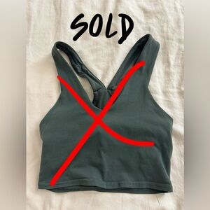 Alo Yoga Airbrush Real Bra Tank - Green, Size XS